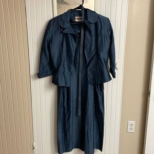 Vintage 1960s Meera Brooks two piece suit with belt